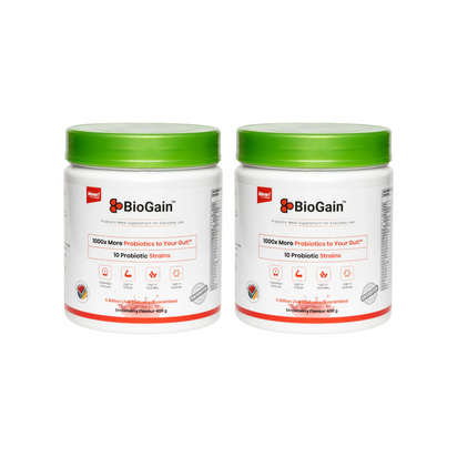 BioGain™ - Probiotics Meal 400g jars with advanced probiotic delivery for recovery support.