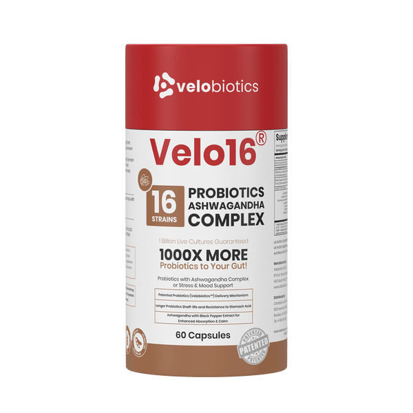 Velo16 Probiotics + Ashwagadha Complex - Velobiotics