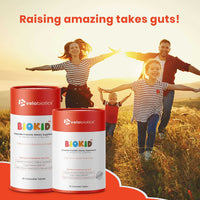GutScribe - BioKid™ probiotic chewable tablets for children with patented Velobiotics technology for gut wellness