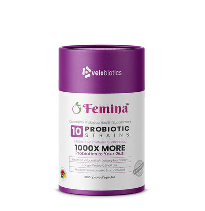 Femina™ Probiotic Capsules with Cranberry Extract for women's intimate health.