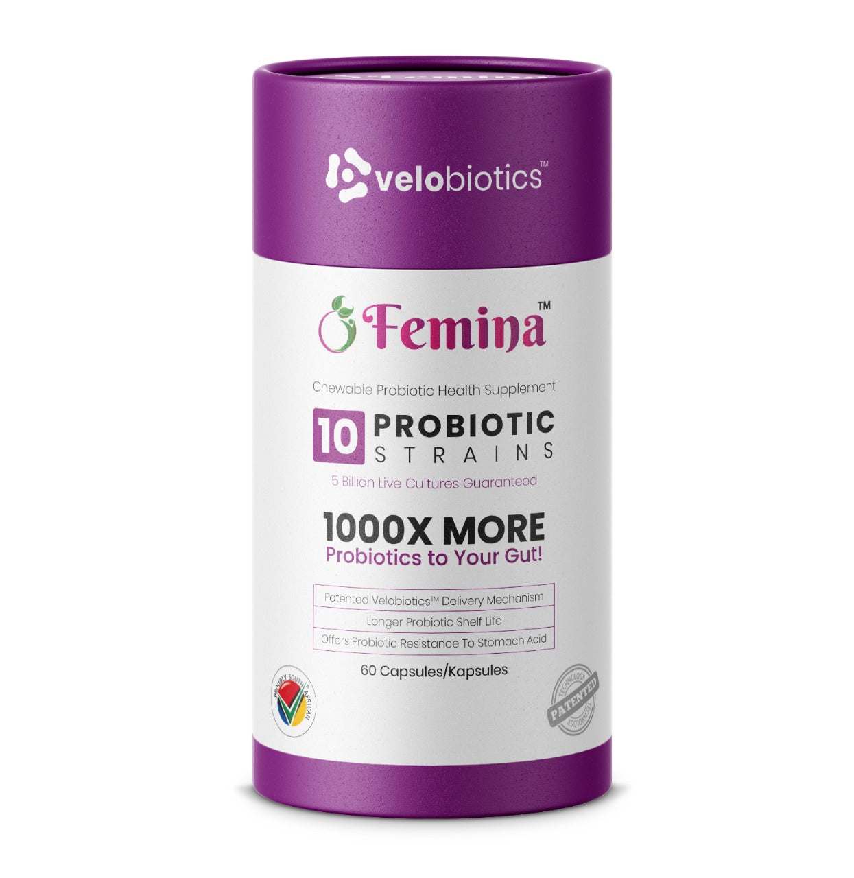 Velo16 Probiotic Digestive Capsules with Femina Probiotic and Velobiotics Collagen Powder for gut health and glowing skin