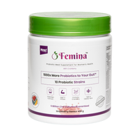 Femina™ Probiotics Meal Replacement - 400g probiotic meal supplement for women's health with cranberry, enhances gut flora and supports intimate health.