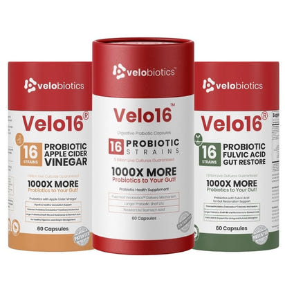 Gut Reset & Bloat Control Pack – Probiotics + Fulvic Acid + Apple Cider Vinegar - Velobiotics