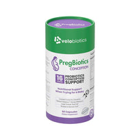 PregBiotics Conception supplement for preconception, gut health, and maternal wellness, 60 capsules.