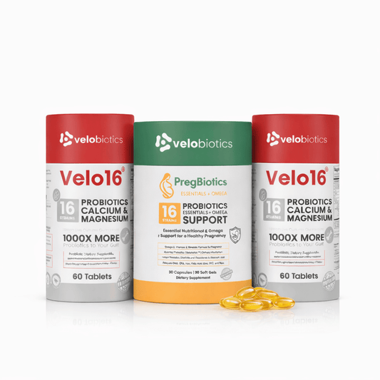 Pregnancy Support Pack – Prenatal + Omega‑3 + Calcium & Magnesium (3‑Month System) - Velobiotics