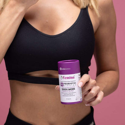 Femina™ Probiotic Capsules with Cranberry Extract supplement facts for intimate health and hormonal balance support