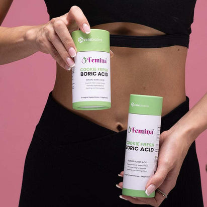 Femina™ Cookie Fresh Boric Acid Suppositories for intimate health relief and pH balance restoration